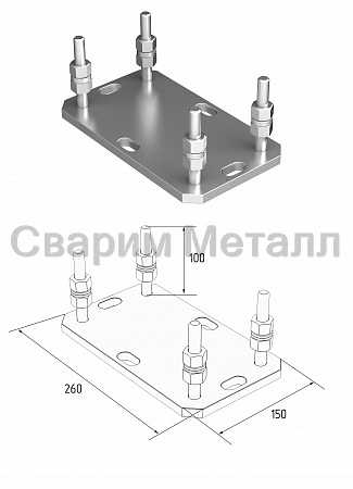 Подставка для роликовой опоры Alutech SGN.02 (большая)