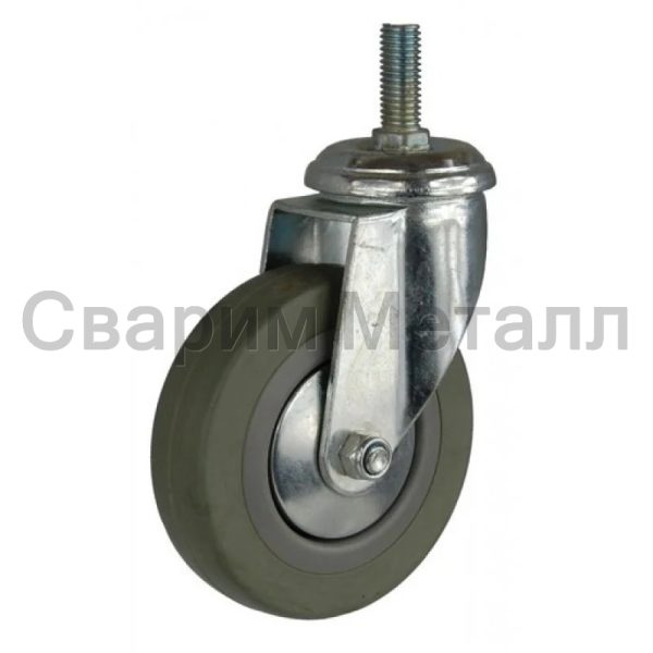 КОЛЕСО G 50 (264-100-050) С КРОНШТЕЙНОМ ПОВОРОТНЫМ ПЛАСТИК/РЕЗИНА БОЛТ М10