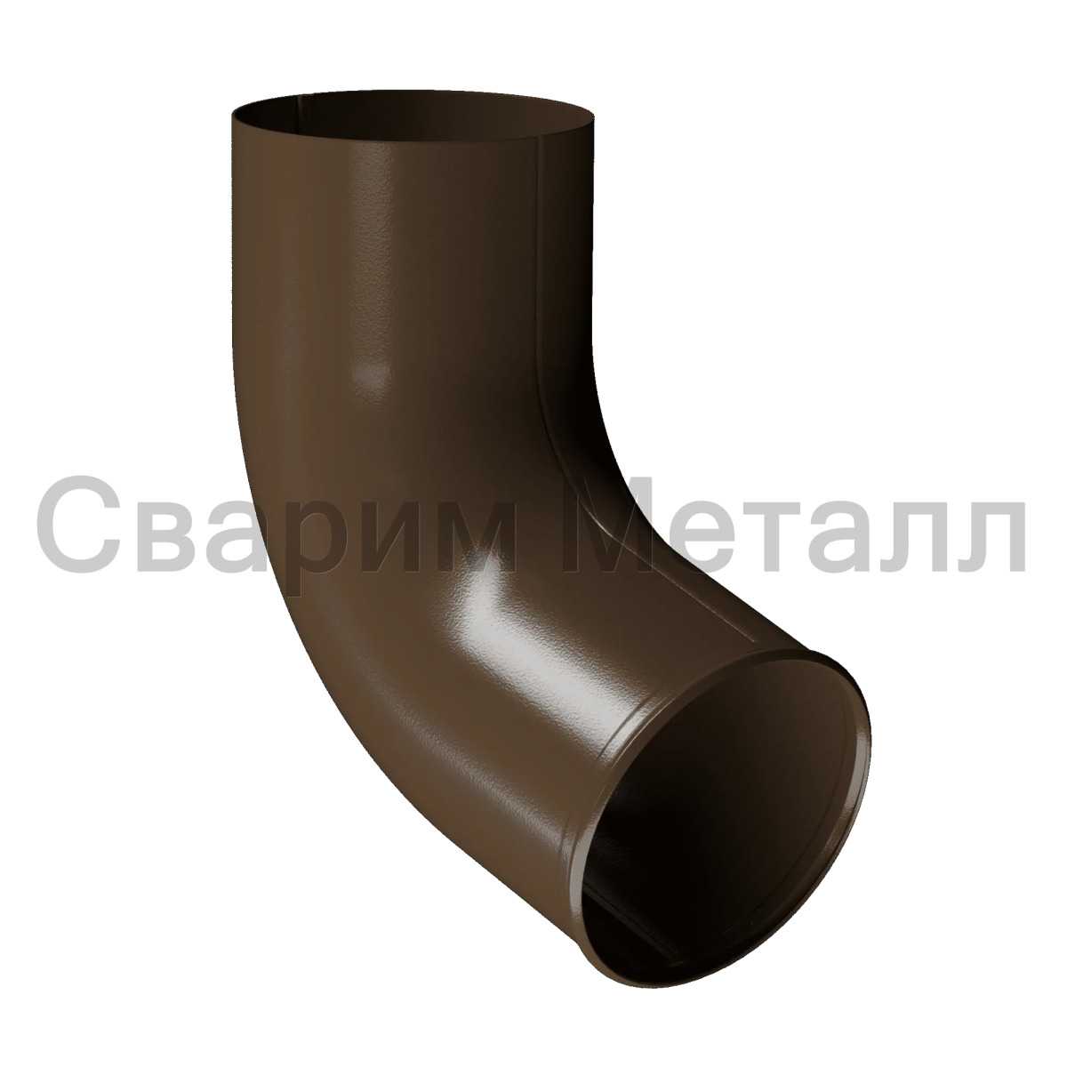 Docke STAL PREMIUM Отвод трубы D90 (Каштан 8017)