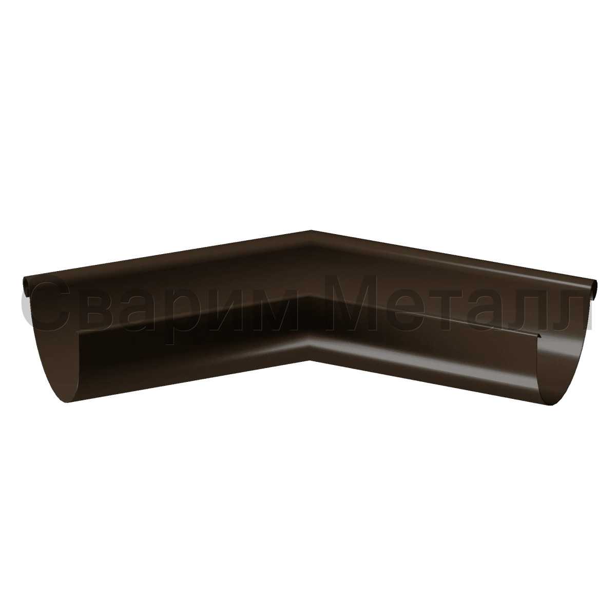 Docke STAL PREMIUM Угол внешний 135° D125 (Каштан 8017)