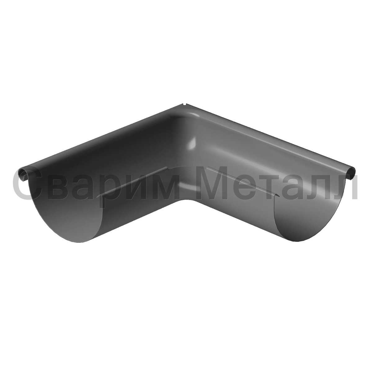 Docke STAL PREMIUM Угол внешний 90° D125 (Графит 7024)