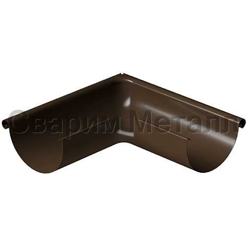 Docke STAL PREMIUM Угол внешний 90° D125 (Каштан 8017)
