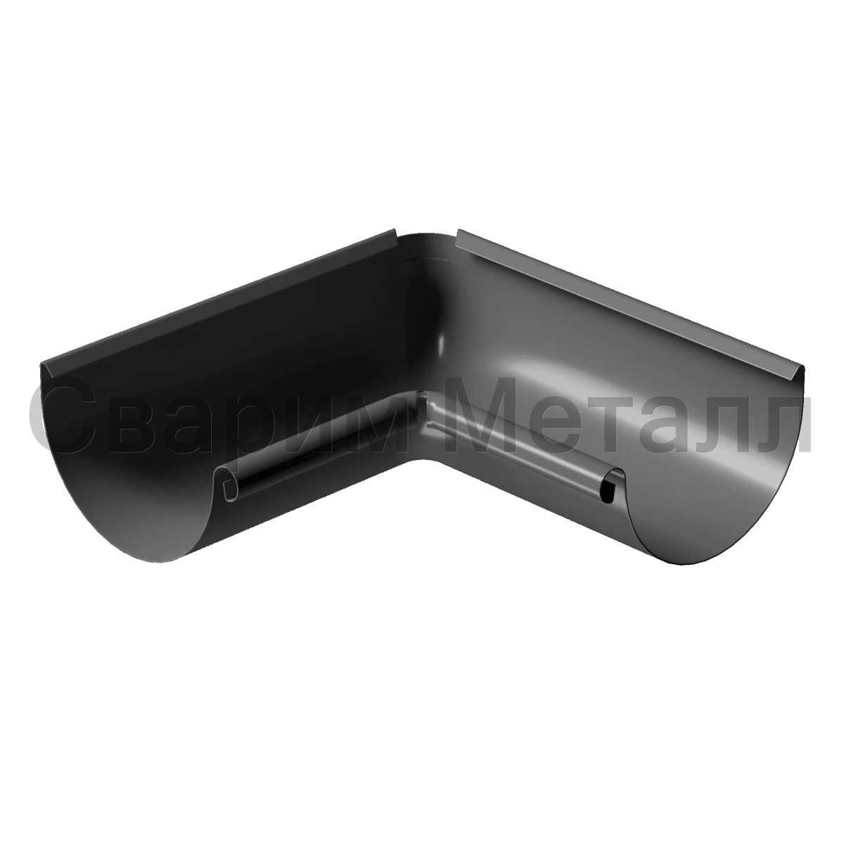 Docke STAL PREMIUM Угол внутренний 90° D125 (Графит 7024)