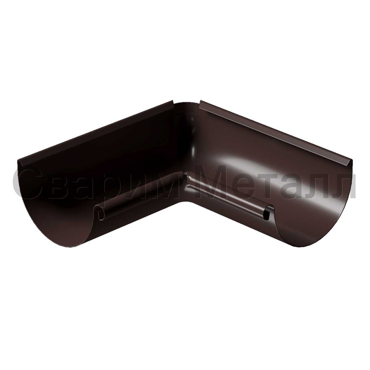 Docke STAL PREMIUM Угол внутренний 90° D125 (Каштан 8017)