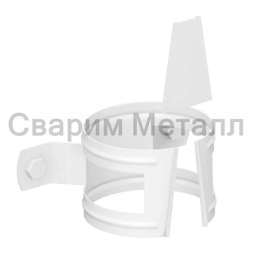 Держатель трубы (на дерево) МЕТАЛЛ ПРОФИЛЬ Foramina PUR D100 Ral 9010
