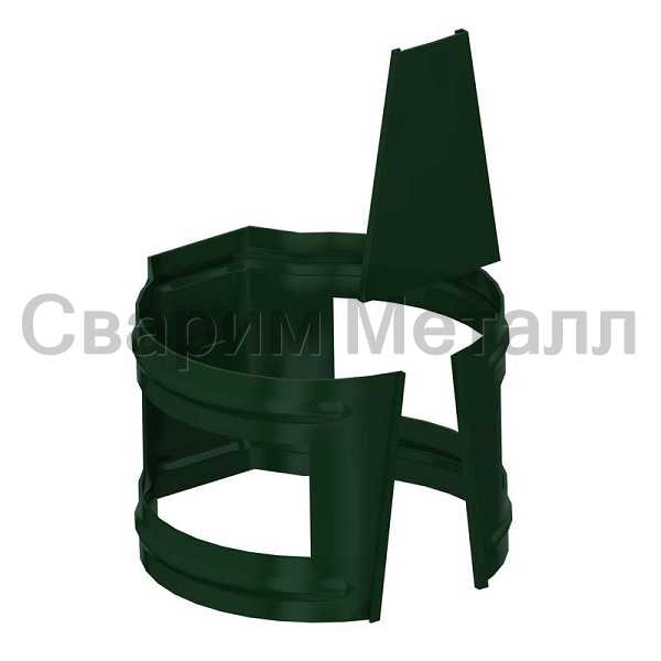 Держатель трубы (на дерево) МЕТАЛЛ ПРОФИЛЬ Foramina PUR D100 Ral 6005