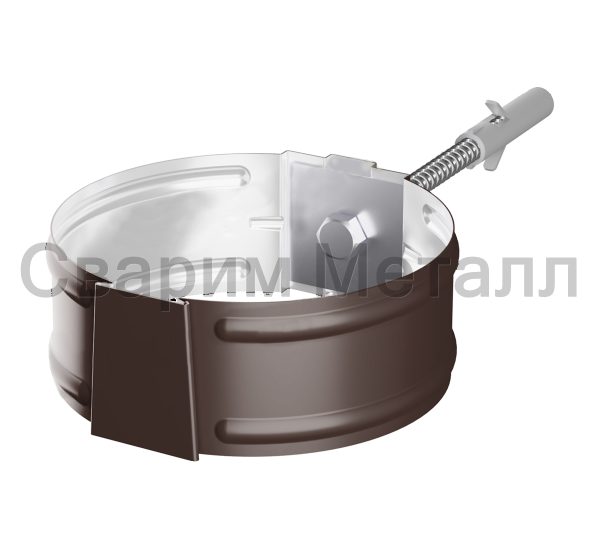 Держатель трубы МЕТАЛЛ ПРОФИЛЬ ПРОЕКТ D150 Ral 8017