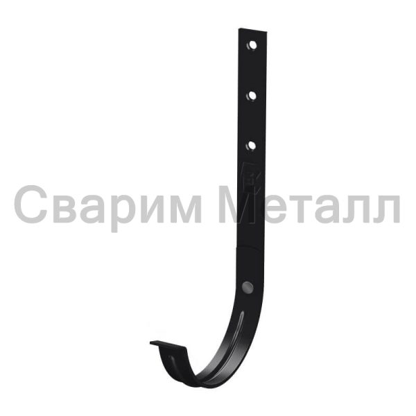 Держатель желоба МЕТАЛЛ ПРОФИЛЬ PURMAN BLACK EDITION D125х280 Ral 9005