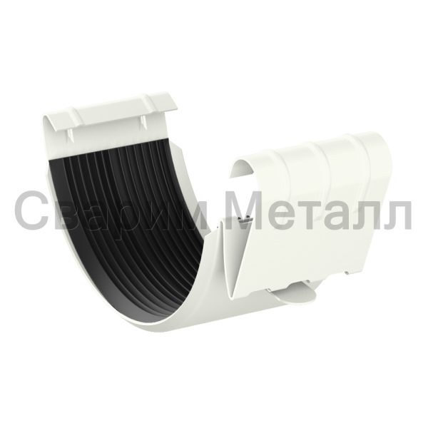 Соединитель желоба МЕТАЛЛ ПРОФИЛЬ GRANDSYSTEM D125 Ral 9010