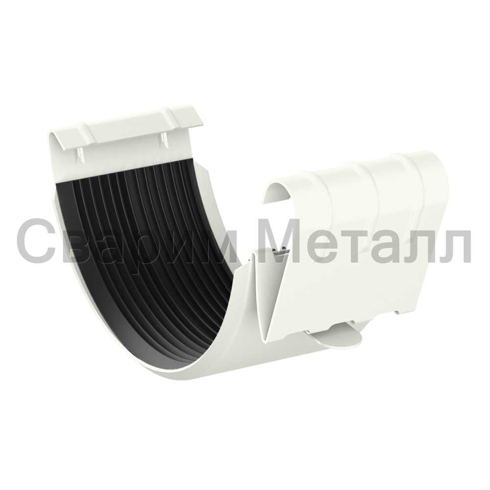 Соединитель желоба МЕТАЛЛ ПРОФИЛЬ GRANDSYSTEM D125 Ral 9010