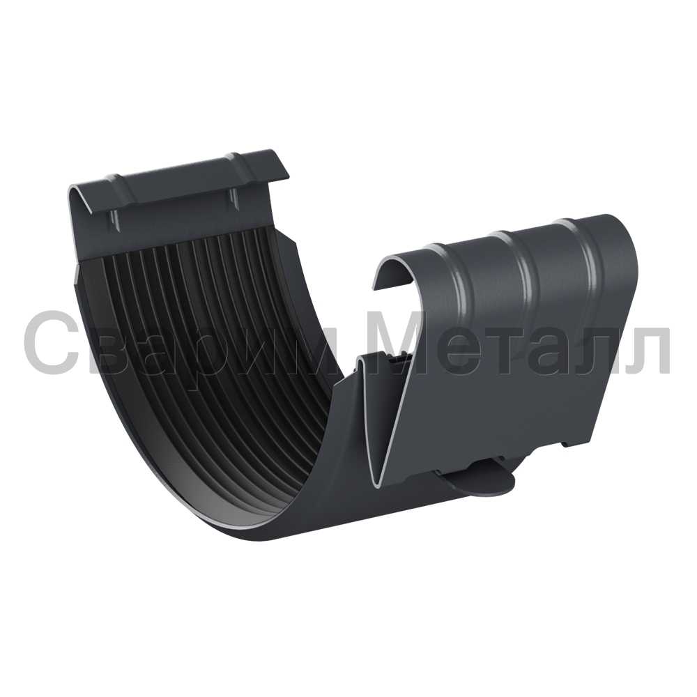 Соединитель желоба МЕТАЛЛ ПРОФИЛЬ GS lite D125 Ral 7024