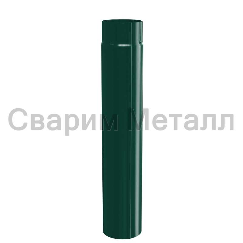 Труба водосточная МЕТАЛЛ ПРОФИЛЬ Foramina PUR D100х2000 Ral 6005