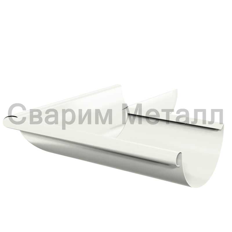 Угол желоба наружный МЕТАЛЛ ПРОФИЛЬ GRANDSYSTEM D125х90 градусов Ral 9010