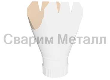 Воронка выпускная МЕТАЛЛ ПРОФИЛЬ ПРОЕКТ D185х150 Ral 9003