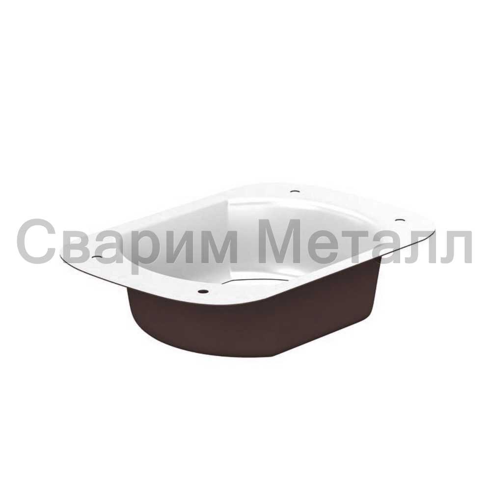 Воронка выпускная МЕТАЛЛ ПРОФИЛЬ 76х102 мм RAL 8017 — коричневый