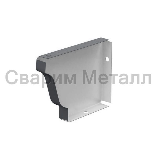 Заглушка желоба 120х86 — левая RAL 7024 — серый графит