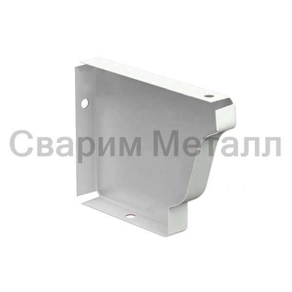 Заглушка желоба правая МЕТАЛЛ ПРОФИЛЬ БЮДЖЕТ 120х86 Ral 9003