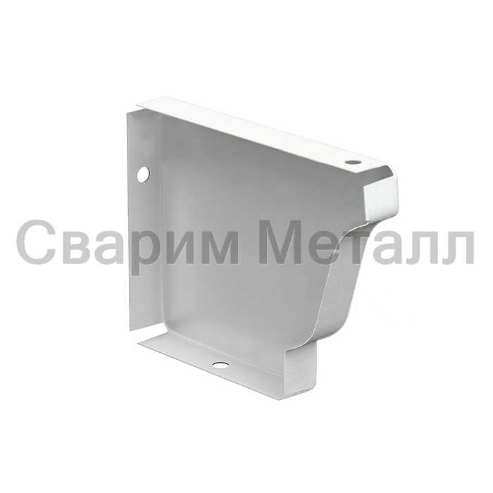 Заглушка желоба правая МЕТАЛЛ ПРОФИЛЬ БЮДЖЕТ 120х86 Ral 9003