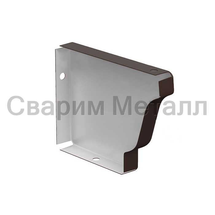 Заглушка желоба правая МЕТАЛЛ ПРОФИЛЬ БЮДЖЕТ 120х86 RR 32