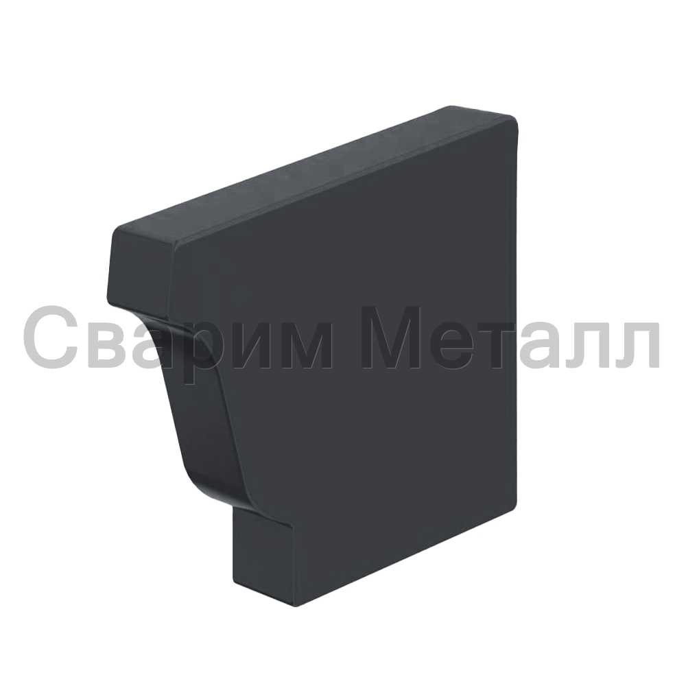 Заглушка желоба правая МЕТАЛЛ ПРОФИЛЬ БЮДЖЕТ 120х86 Ral 7024