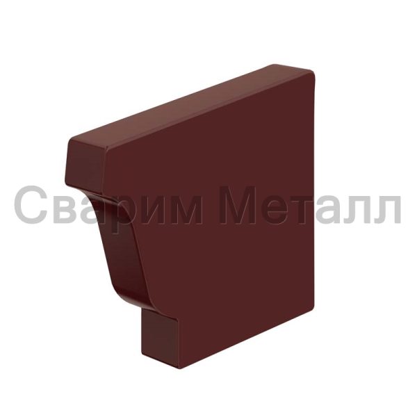 Заглушка желоба 120х86 — правая RAL 8017