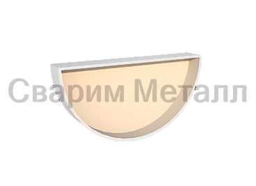 Заглушка желоба МЕТАЛЛ ПРОФИЛЬ ПРОЕКТ D185 Ral 9003