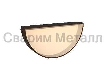 Заглушка желоба МЕТАЛЛ ПРОФИЛЬ ПРОЕКТ D185 Ral 8017
