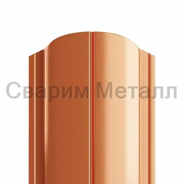Штакетник металлический МП ELLIPSE-O 19х126 (AGNETA-20-Copper\Copper-0.5)