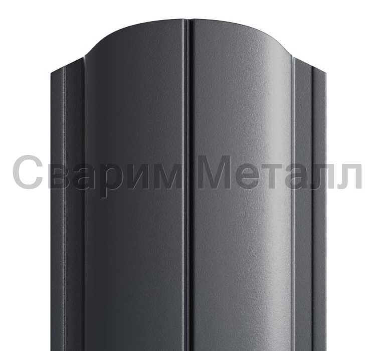 Штакетник металлический МП ELLIPSE-O 19х126 (PURMAN-20-7024-0.5)