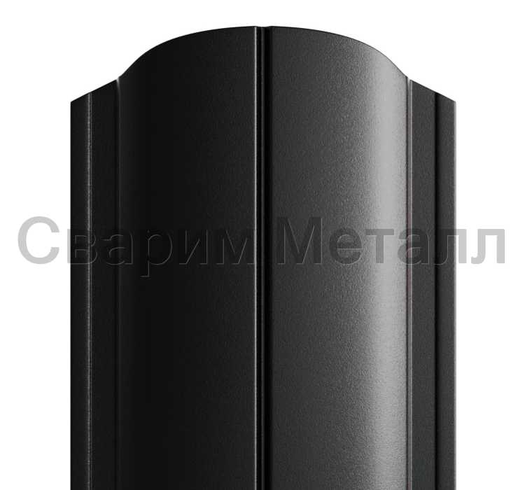 Штакетник металлический МП ELLIPSE-O 19х126 (PURMAN-20-9005-0.5)