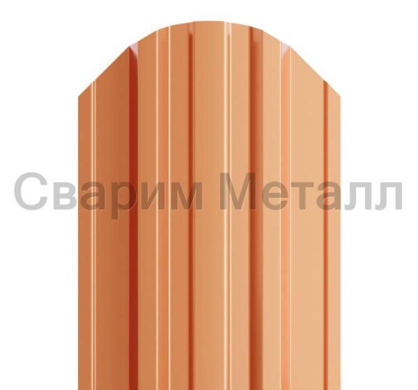 Штакетник металлический МП TRAPEZE-O 16,5х118 (AGNETA-20-Copper\Copper-0.5)