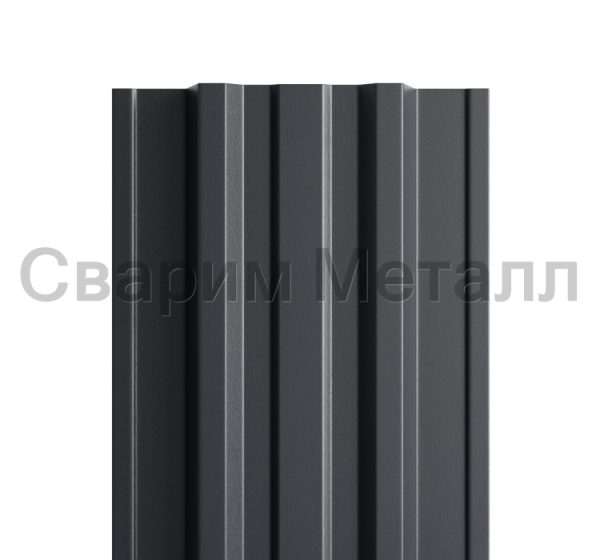 Штакетник металлический МП TRAPEZE-T 16,5х118 (PURMAN-20-7024-0.5)