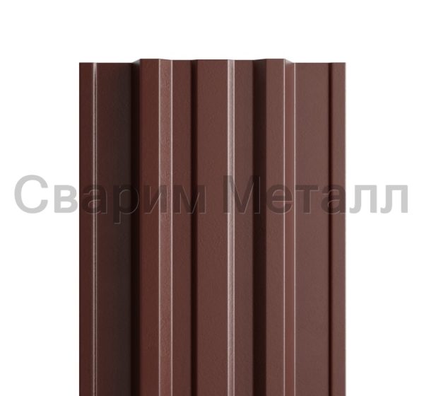 Штакетник металлический МП TRAPEZE-T 16,5х118 (PURMAN-20-8017-0.5)