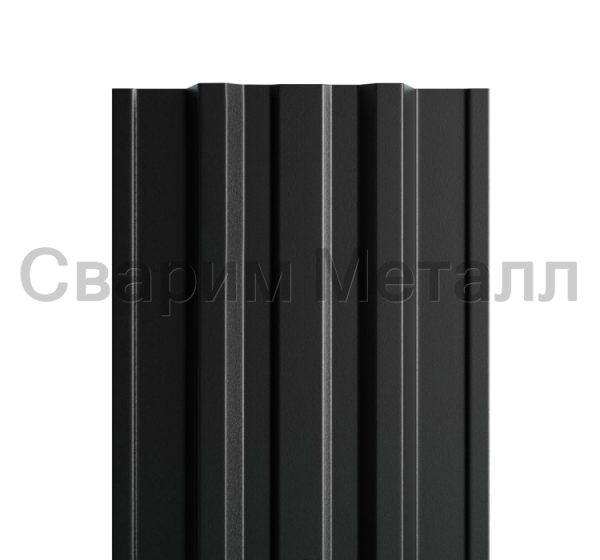 Штакетник металлический МП TRAPEZE-T 16,5х118 (PURMAN-20-9005-0.5)
