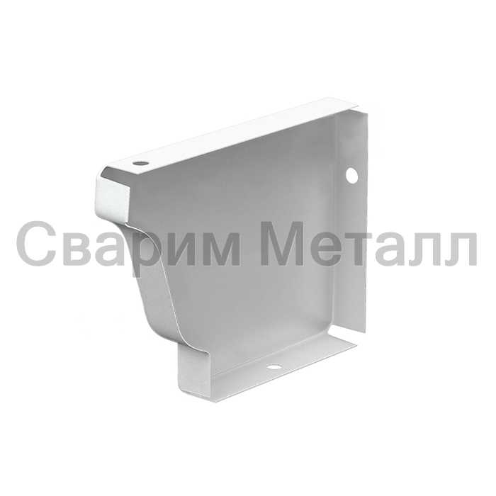 Заглушка желоба левая МЕТАЛЛ ПРОФИЛЬ БЮДЖЕТ 120х86 Ral 9003