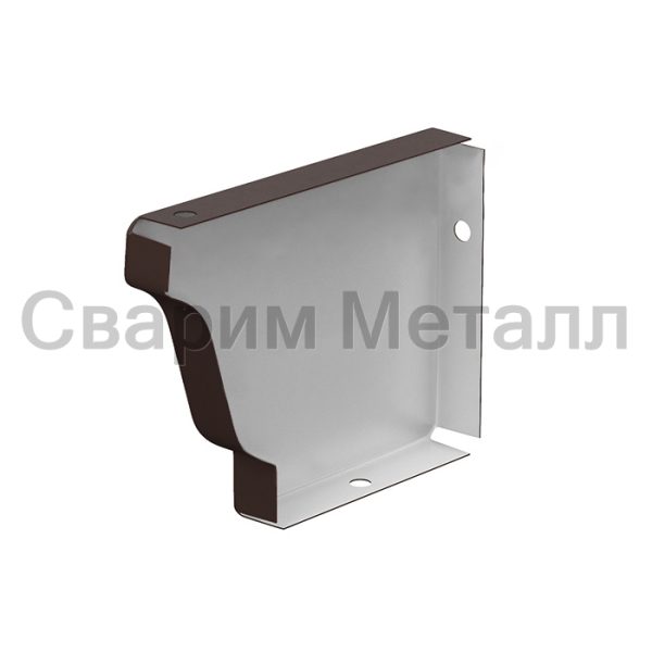 Заглушка желоба левая МЕТАЛЛ ПРОФИЛЬ БЮДЖЕТ 120х86 RR 32