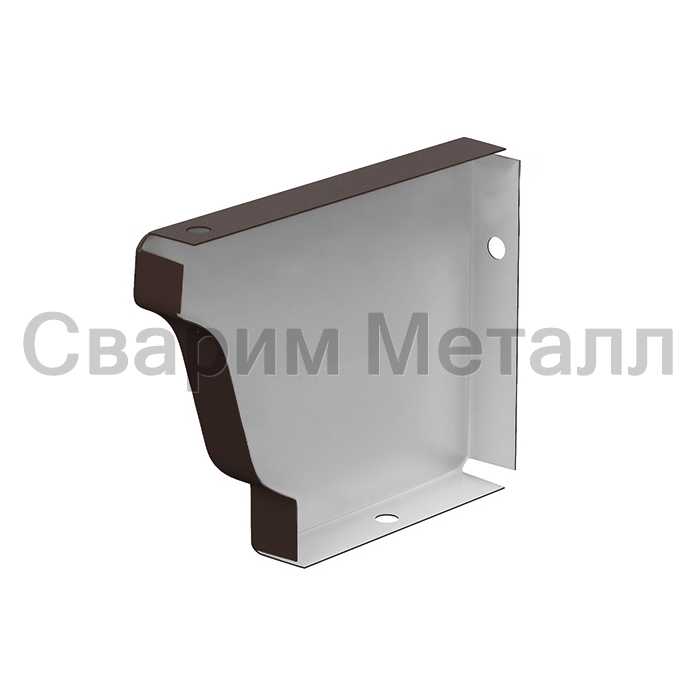 Заглушка желоба левая МЕТАЛЛ ПРОФИЛЬ БЮДЖЕТ 120х86 RR 32