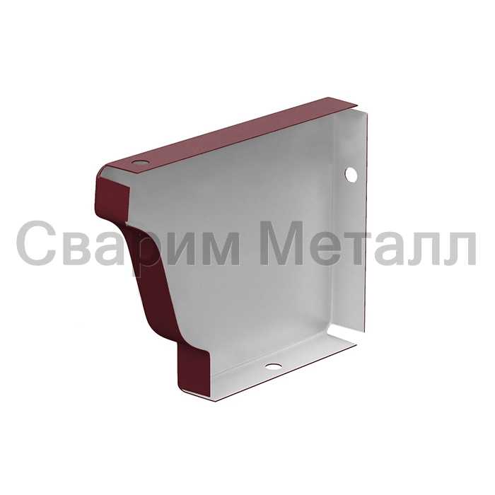 Заглушка желоба левая МЕТАЛЛ ПРОФИЛЬ БЮДЖЕТ 120х86 Ral 3005