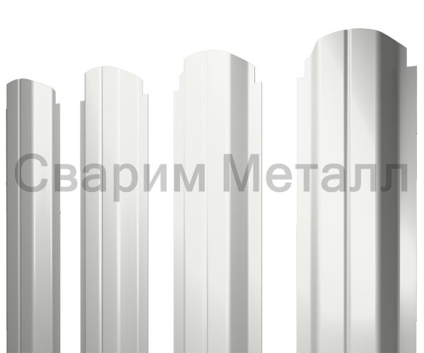 Штакетник П-образный А фигурный 0,4 PE RAL 9003