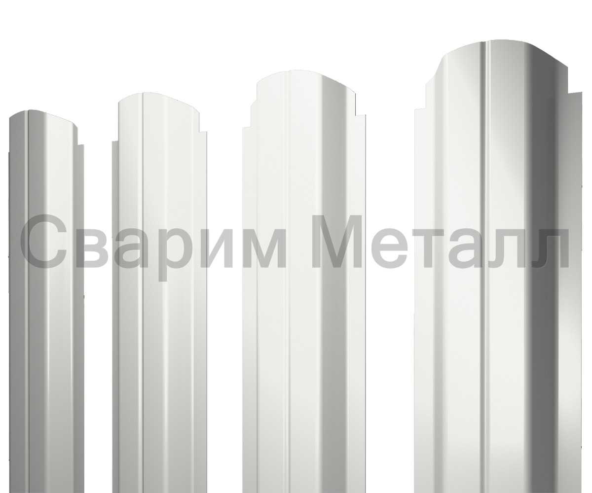Штакетник П-образный А фигурный 0,4 PE RAL 9003