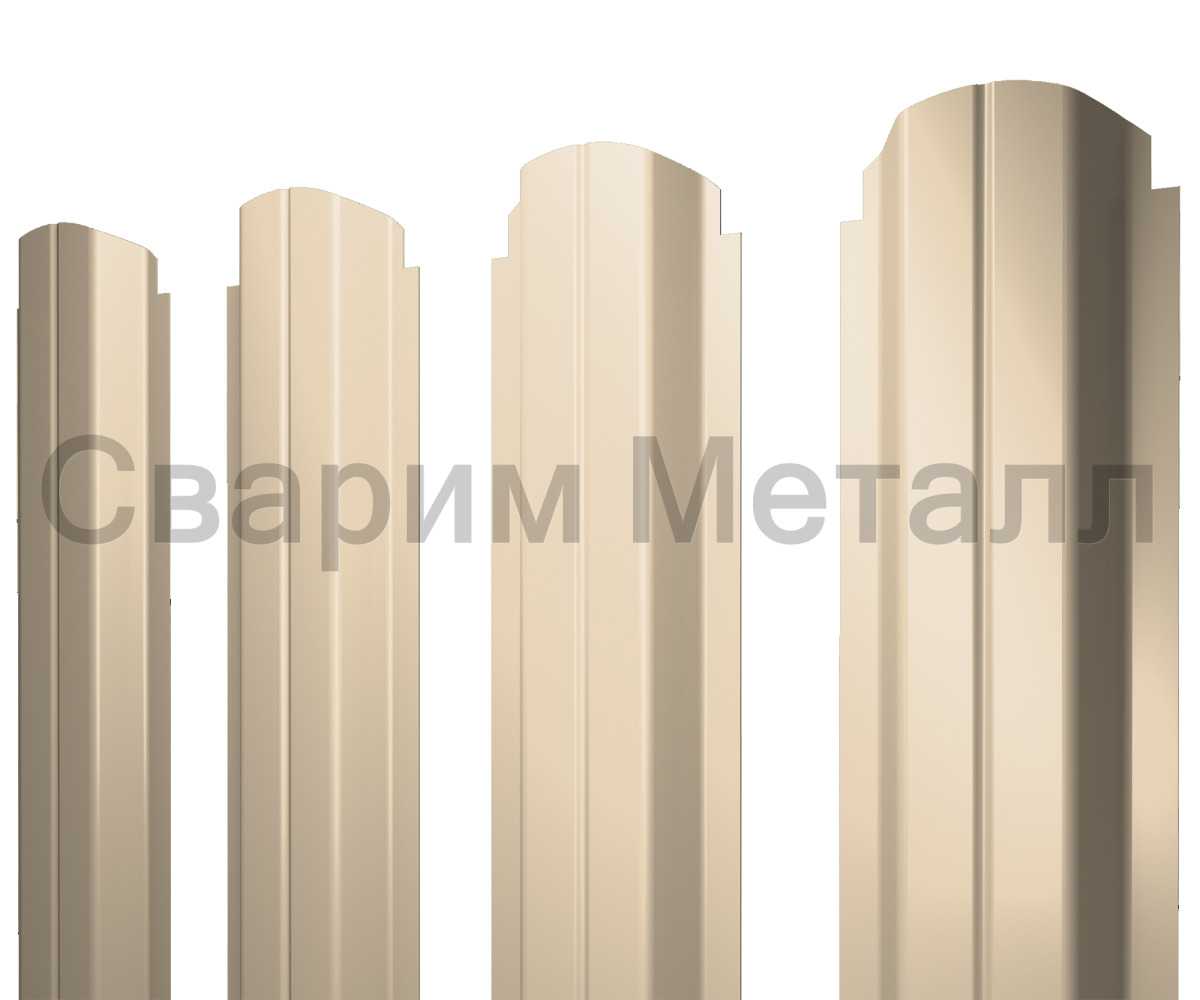 Штакетник П-образный А фигурный 0,45 PE RAL 1015