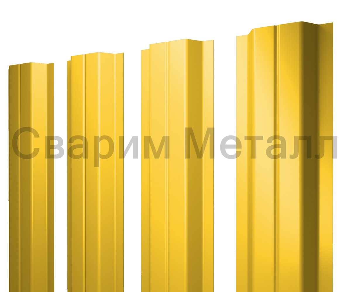 Штакетник П-образный A с прямым резом 0,45 PE RAL 1018