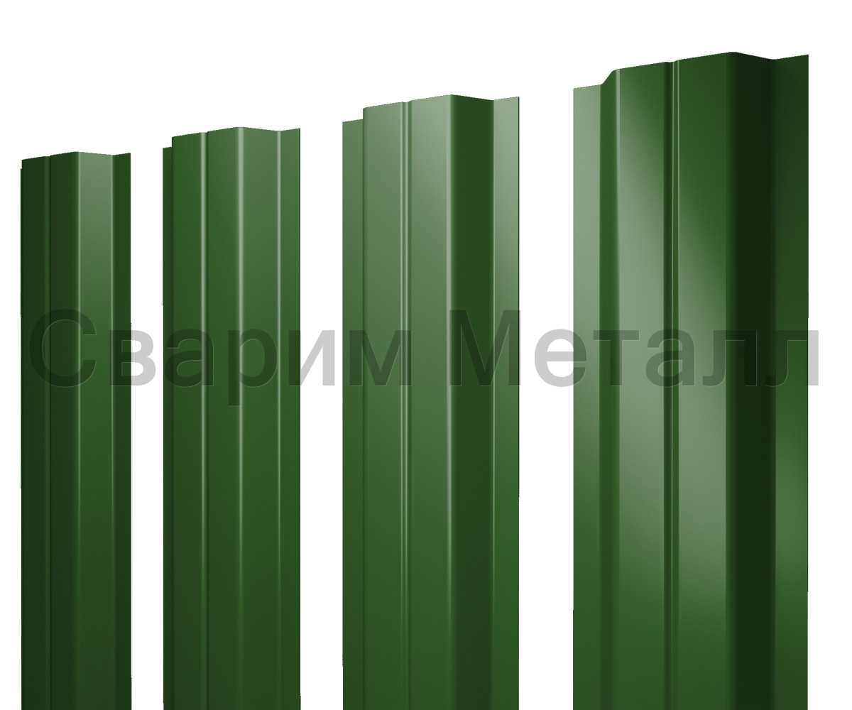 Штакетник П-образный A с прямым резом 0,45 PE RAL 6002