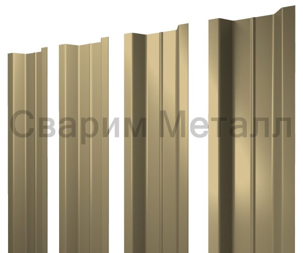 Штакетник П-образный В с прямым резом 0,4 PE RAL 1014