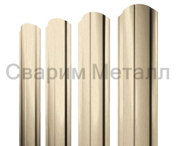 Штакетник Полукруглый Slim фигурный 0,45 Print Elite Milky Wood