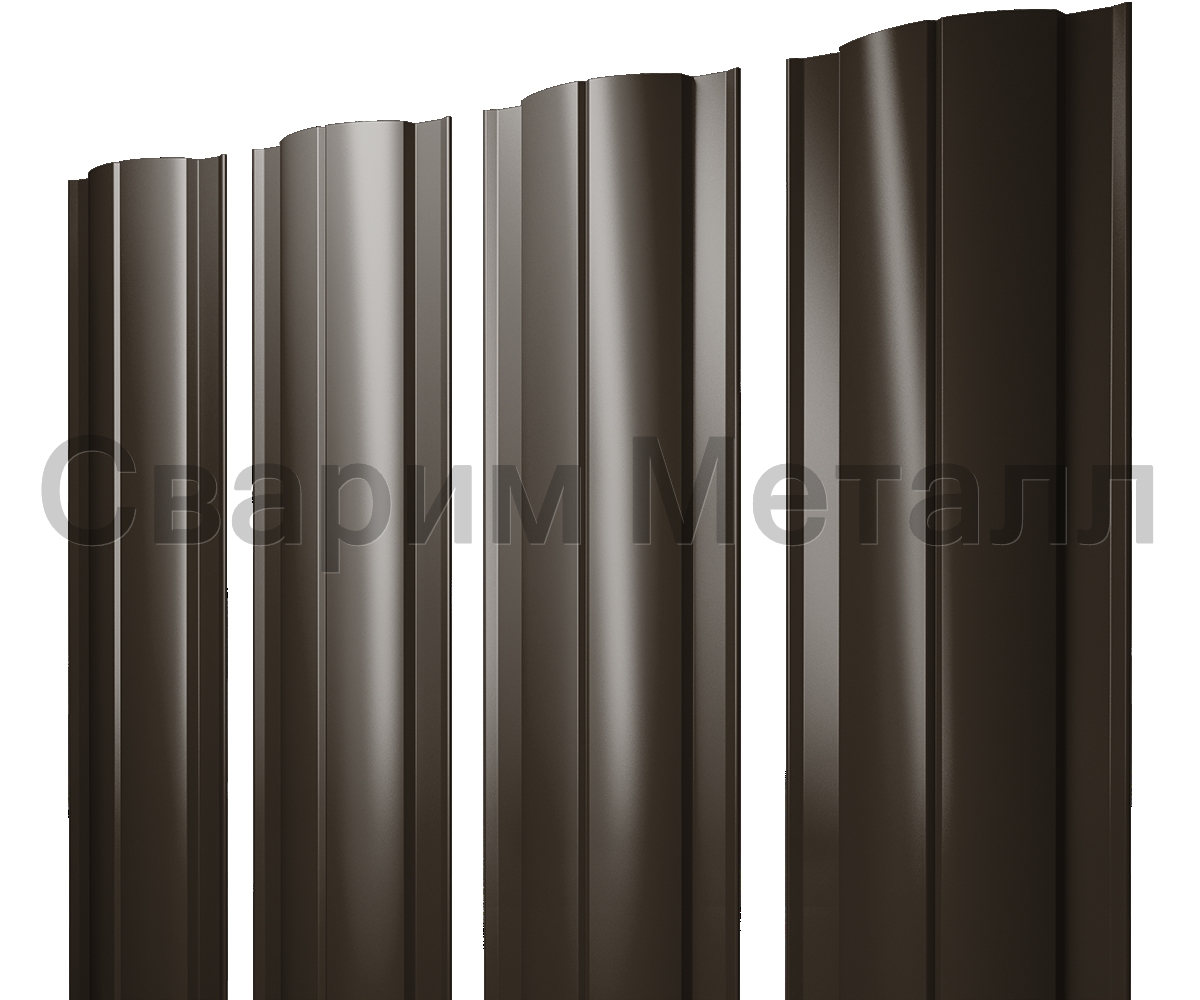 Штакетник Круглый с прямым резом 0,5 GreenCoat Pural BT RR 32