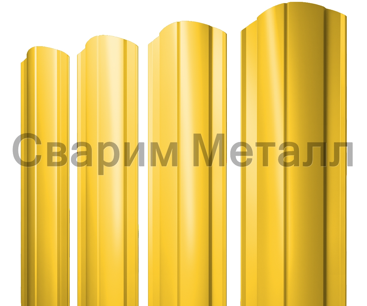 Штакетник Круглый фигурный 0,45 PE RAL 1018