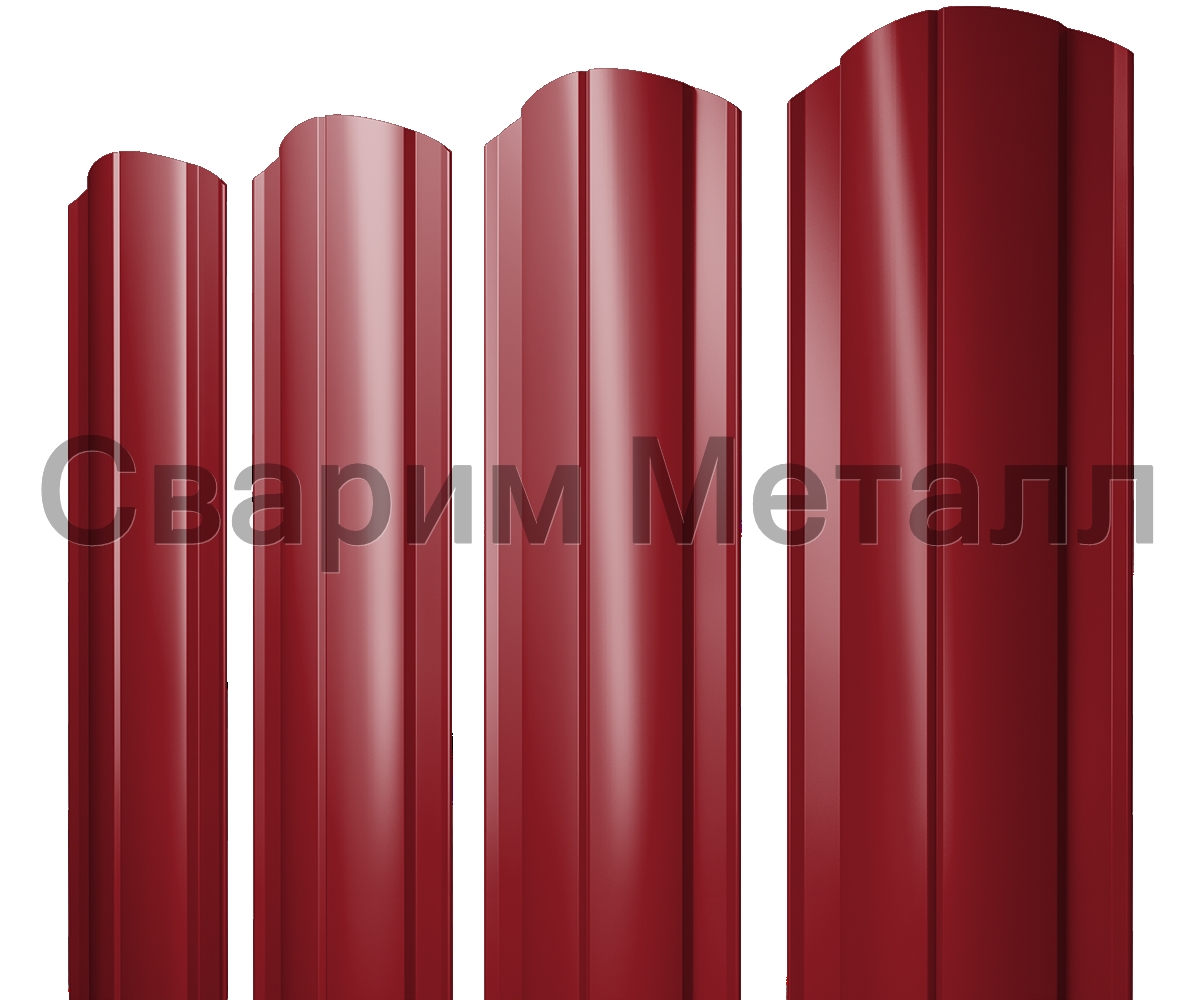 Штакетник Круглый фигурный 0,45 PE RAL 3003 Штакетник Круглый фигурный 0,45 PE RAL 3003