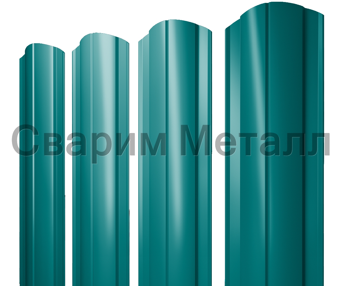 Штакетник Круглый фигурный 0,45 PE RAL 5021