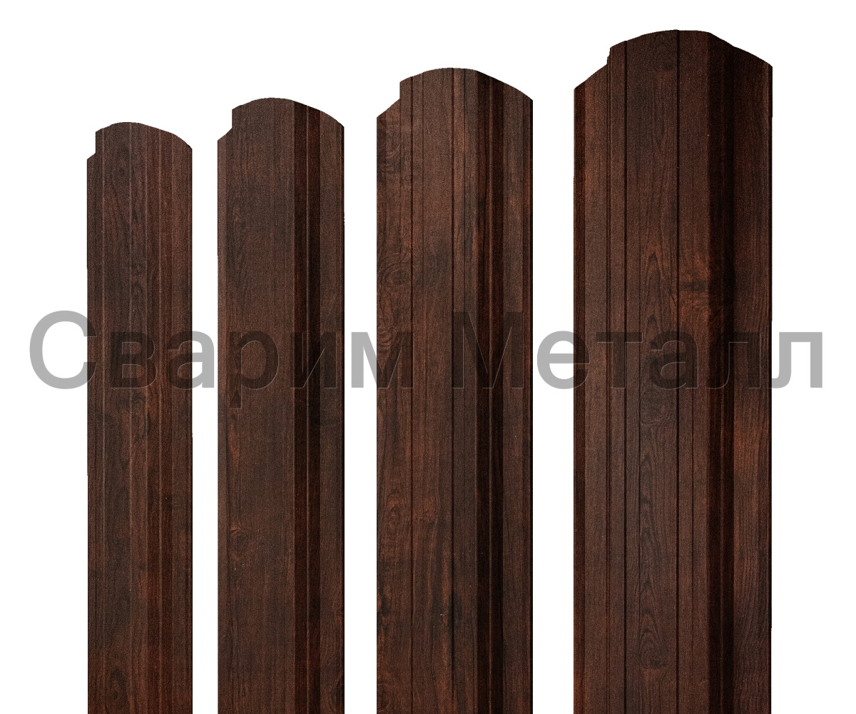 Прямоугольный фигурный 0,45 Print Premium Cherry Wood Dark F Штакетник Прямоугольный фигурный 0,4 Print Premium Cherry Wood Dark FTC